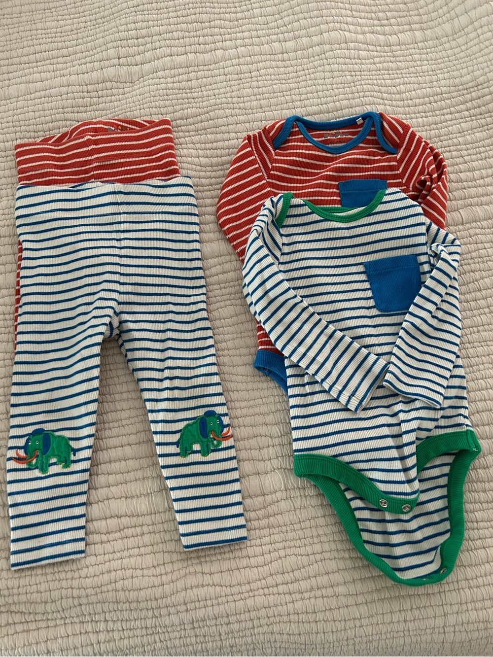 Baby Boden Matching Striped Shirts and Pants